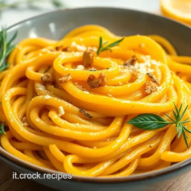 Pasta con la Zucca e Salvia Croccante