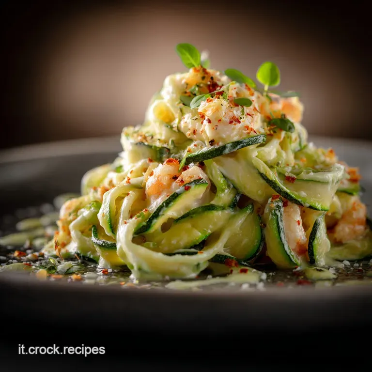 Pasta Zucchine e Gamberetti Cremosa la ricetta light e veloce senza panna