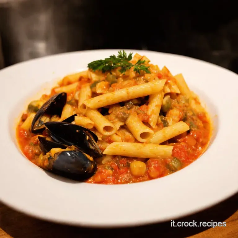 Pasta E Fagioli Con Le Cozze O Sole Mio Nel Piatto presentation