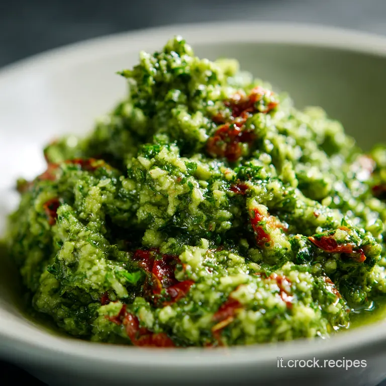 Pesto Alla Trapanese: Ricetta Originale Siciliana presentation