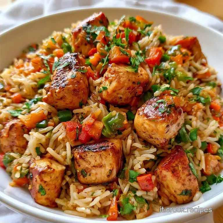Piatto Unico Riso Pollo E Verdure in 30 Minuti
