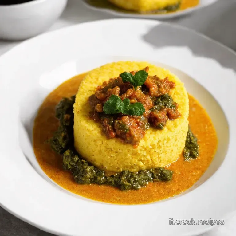 Polenta Verde con Rag&ugrave; di Agnello alla Guinness