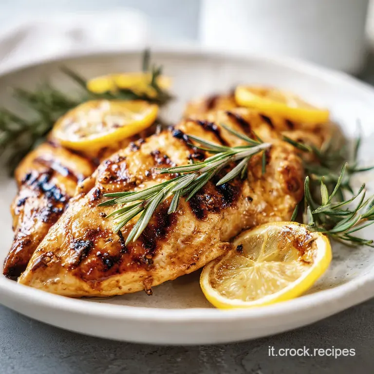 Petto di Pollo alla Griglia con Limone e Rosmarino
