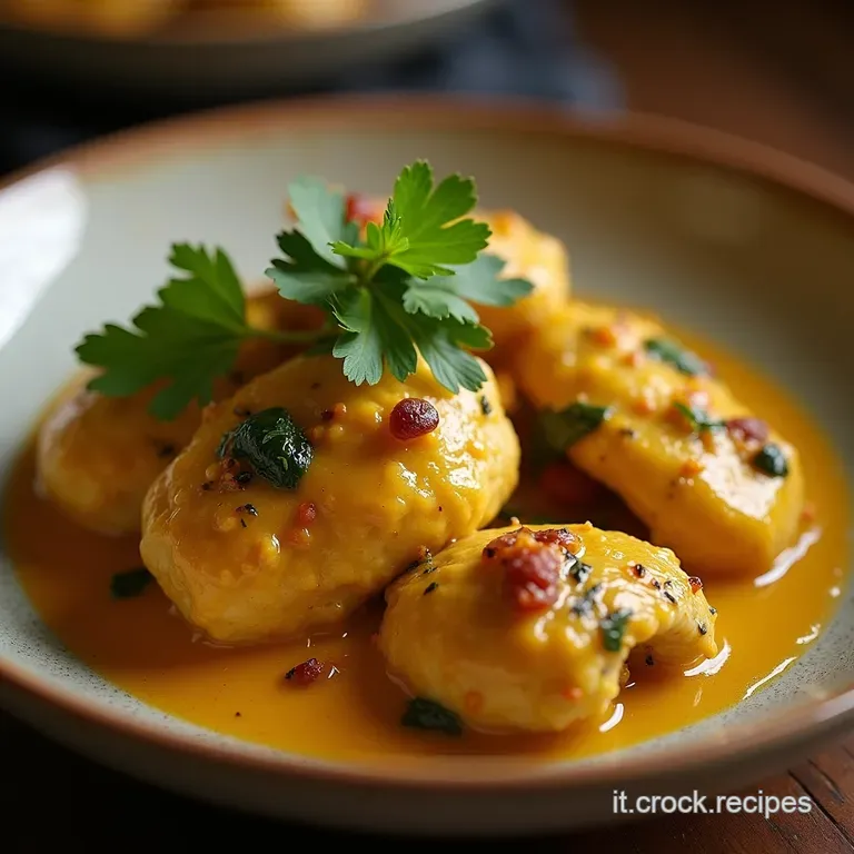 Pollo Al Curry Cremoso Allitaliana Un Tocco Esotico Senza Rinunciare Al Comfort presentation