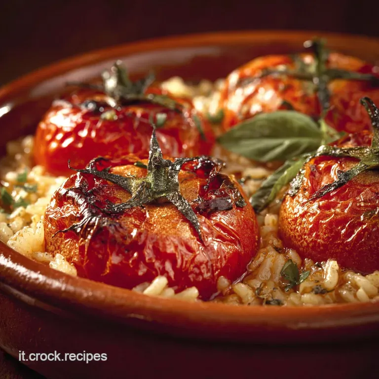 Pomodori Ripieni di Riso Facili con Patate al Forno