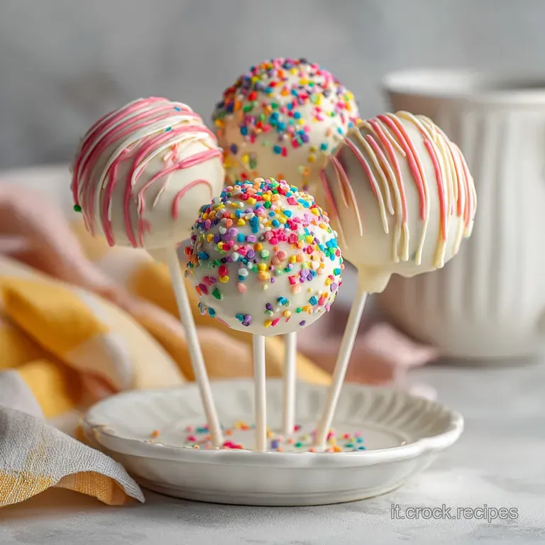 Elegant display of heart-shaped cake pops, each a glossy, decadent red. Perfect party treat.