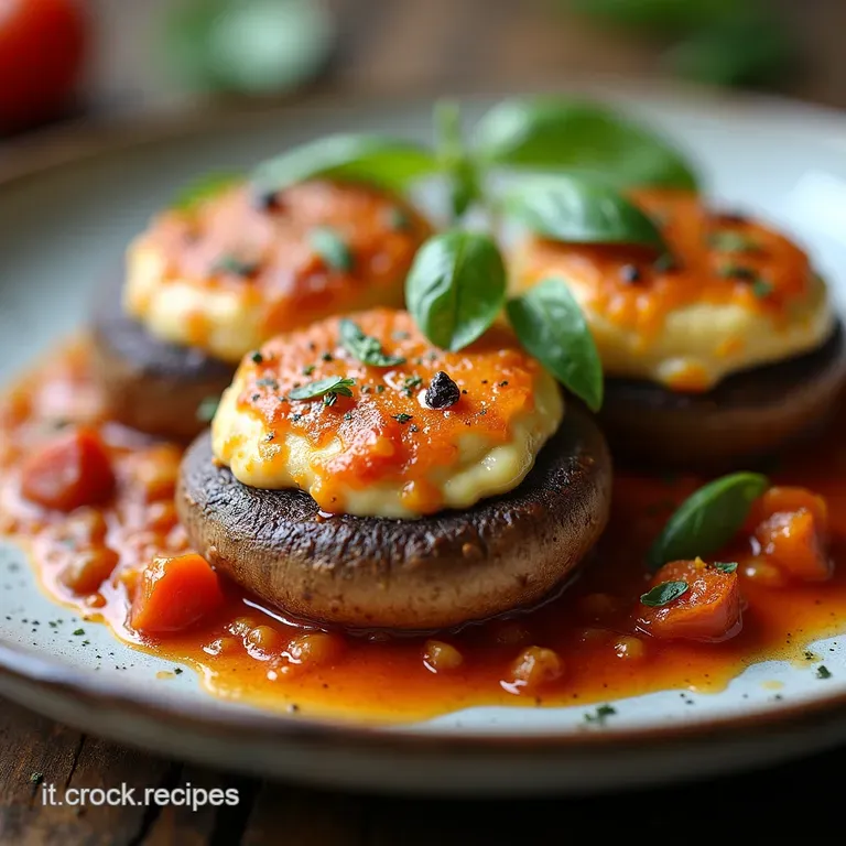 Portobello Ripieni alla Boscaiola Funghi Giganti Gratinati con Provola Affumicata