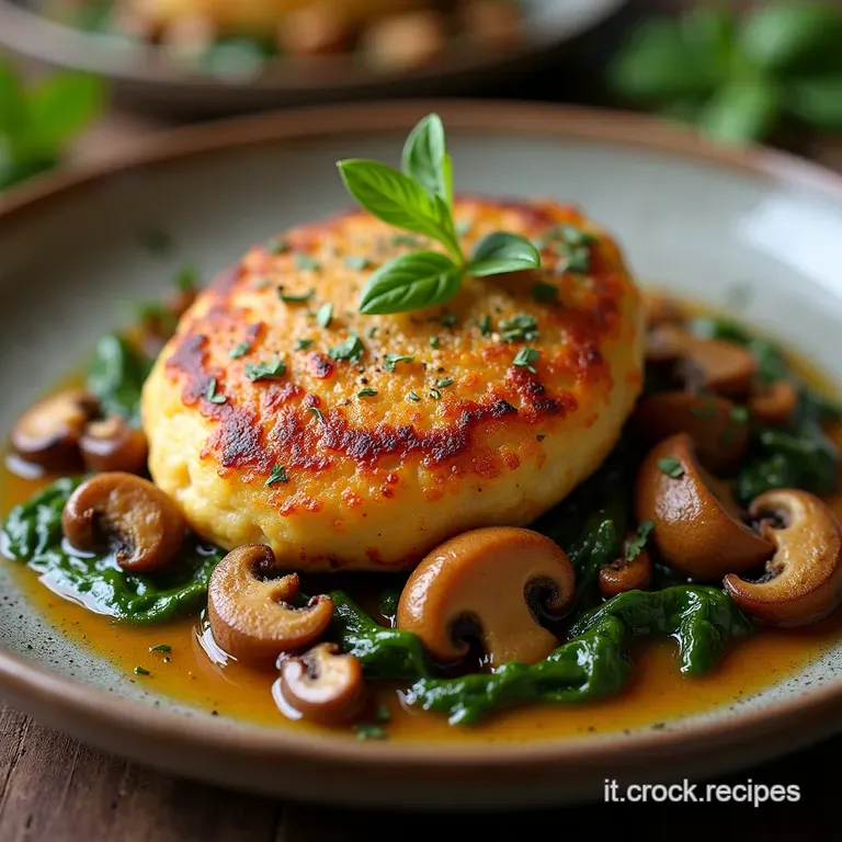 Portobello Cotoletta Funghi Giganti Panati e Cotti al Forno con Crosta Dorata