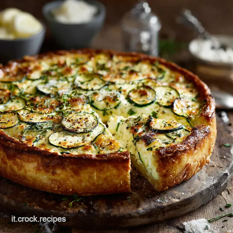Quiche di Zucchine e Ricotta: La Torta Salata Cremosa pi&ugrave; amata.