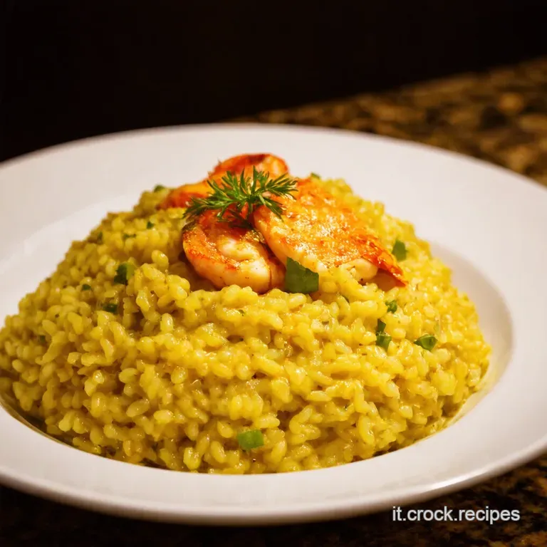 Risotto Alla Pescatora Napoletano presentation