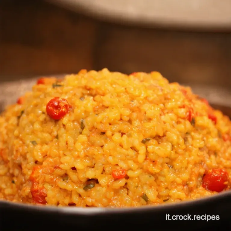 Risotto Arcobaleno Peperoni Culaccia E Crosta Di Parmigiano presentation