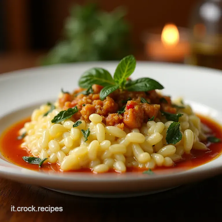 Risotto Cremoso Al Radicchio Taleggio E Noci presentation