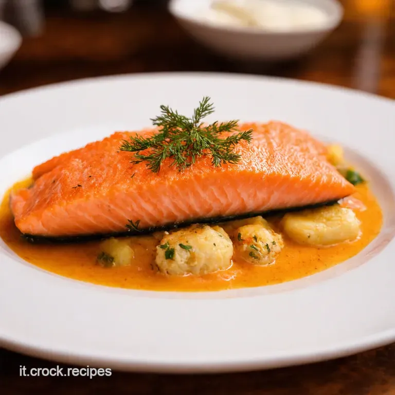 Salmone in Crosta Di Pistacchi E Salsa Al Prosecco presentation