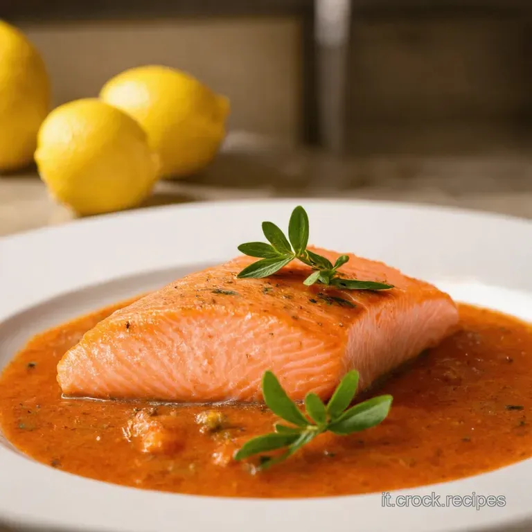 Salmone in Tranci Al Limone E Rosmarino presentation