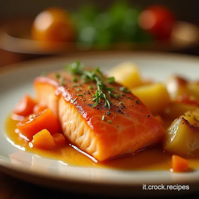 Ricetta Salmone Profumato Al Sole Tranci Con Pomodorini Confit E Timo Fresco presentation