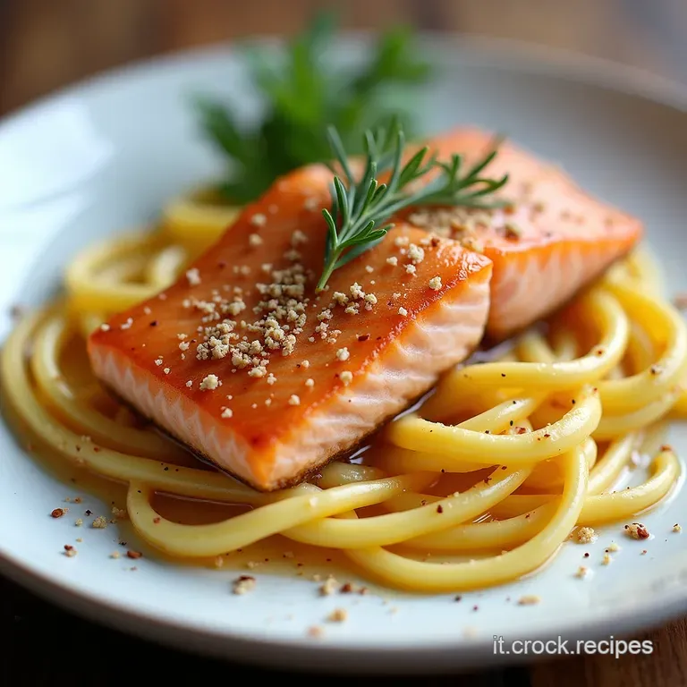 Filetto di Salmone Laccato al Miele Sesamo Tostato e Zenzero Fresco