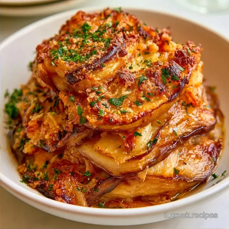 Sbriciolata Patate Melanzane con Parmigiano