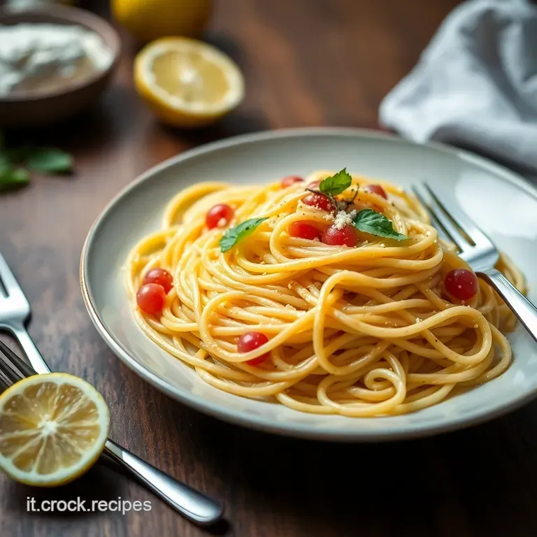 Spaghetti Al Limone: Sapore Di Primavera presentation