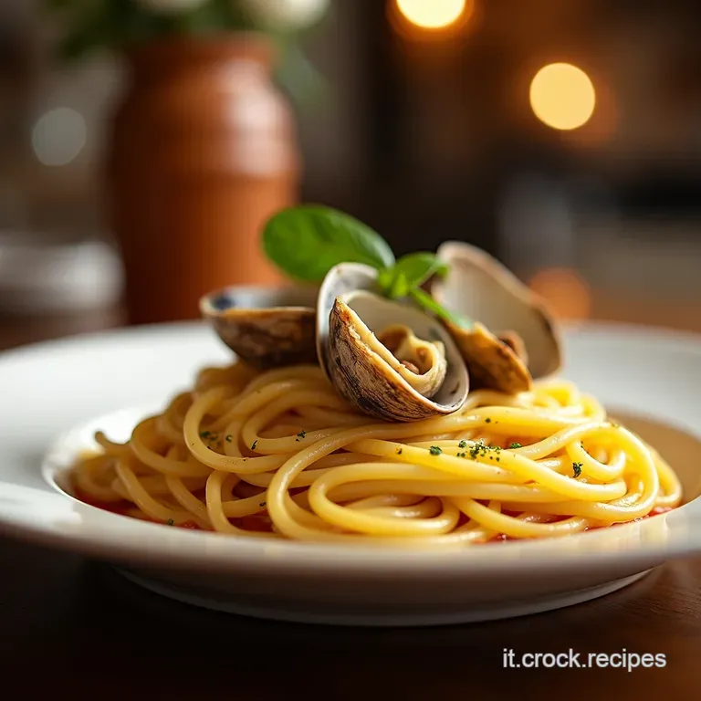 Spaghetti Alle Vongole Il Profumo Del Mare in Un Piatto Di Pasta presentation