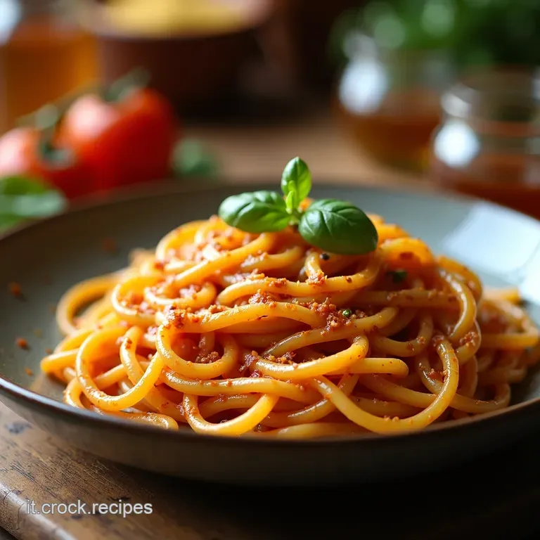 Spaghetti Di Soia Alla Cantonese presentation