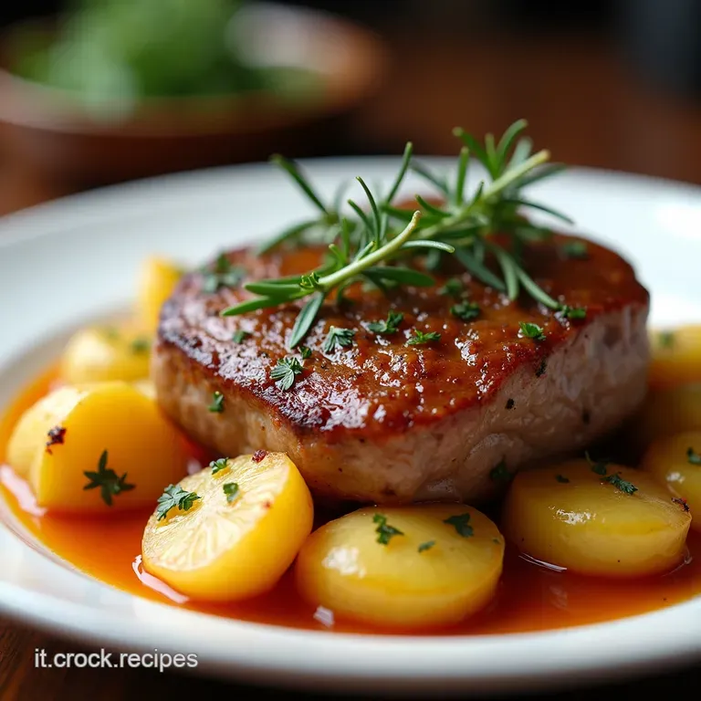 Spezzatino di Vitello Brasato con Patate Profumate al Rosmarino