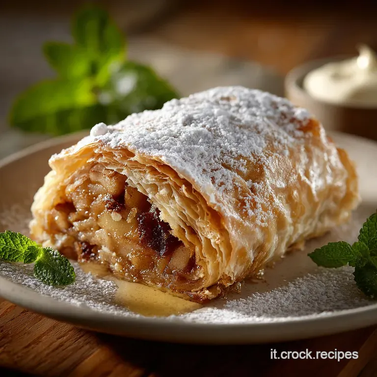 Strudel Di Mele Altoatesino Ricetta Con Sfoglia Pronta E Ripieno Perfetto presentation