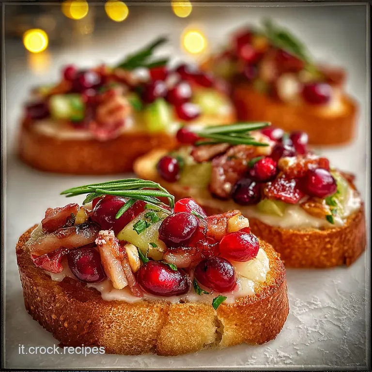 Delicate, golden pastry tartines artfully arranged on a white plate, showcasing their flaky, textured surfaces and vibrant...