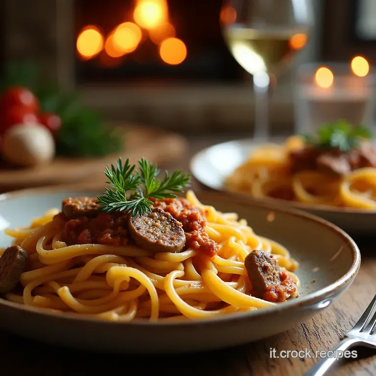 Il Timballo Sontuoso Delle Feste Pasta Al Forno Con Rag&ugrave; Bianco Di Vitello E Funghi Porcini presentation