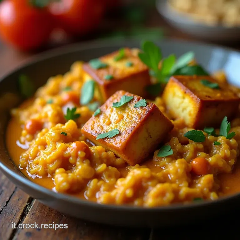 Tofu Affumicato Piccante Di Gioia Curry Cremoso Vegano Ispirato Allindia presentation