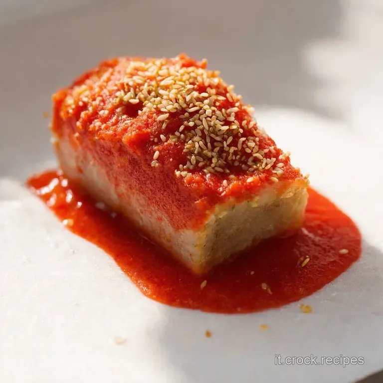 Tonno Rosso in Crosta di Sesamo Pur&egrave; di Topinambur e Tartare