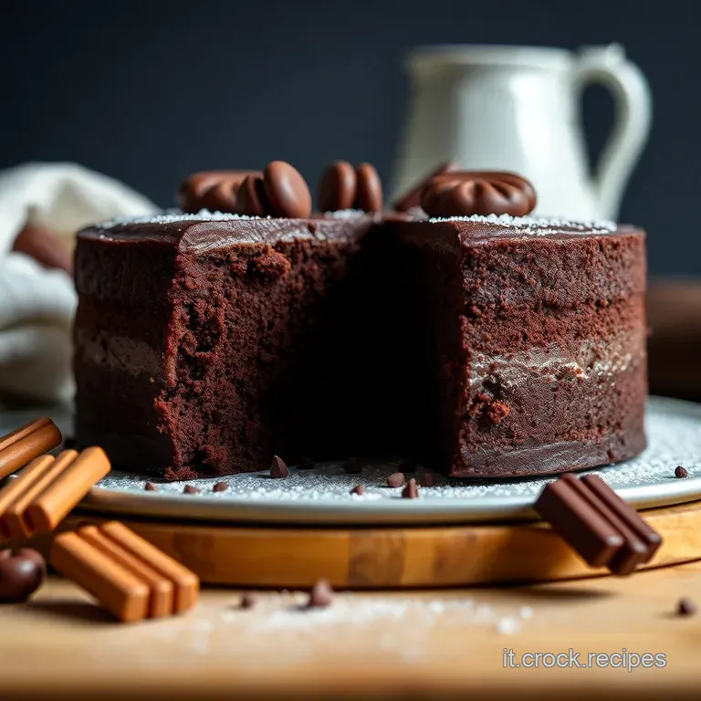 Torta Cioccolato Fondente Extra Fondente presentation