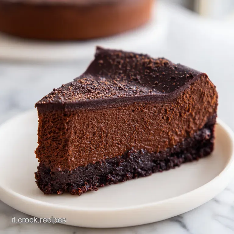 Torta Cremosa Al Cioccolato: Cuore Fondente e Setoso