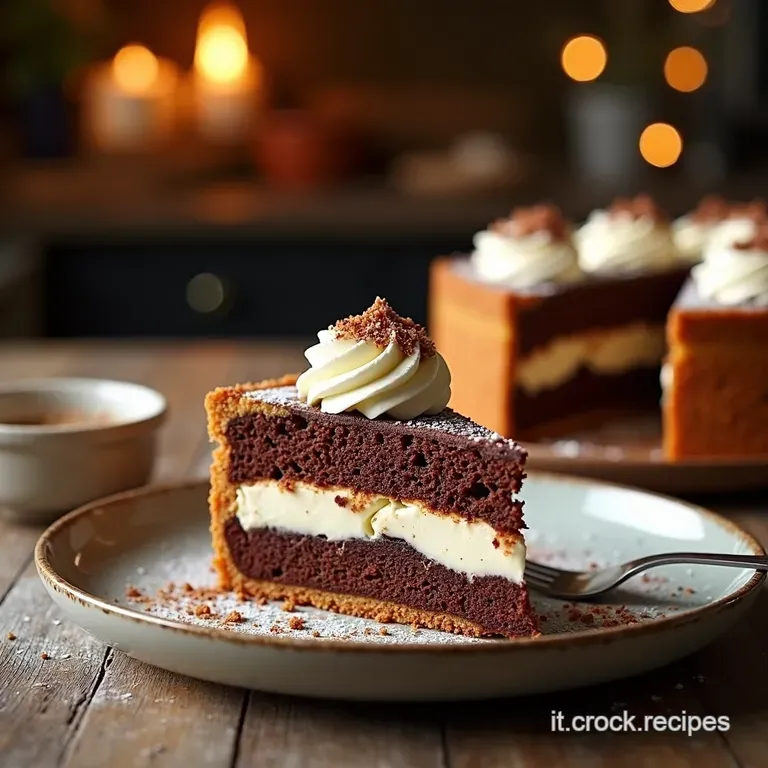 Torta Laurea Tripudio Di Cioccolato E Mascarpone presentation