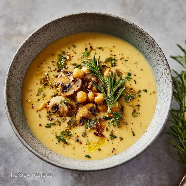 Vellutata di Ceci e Funghi: Crema Setosa