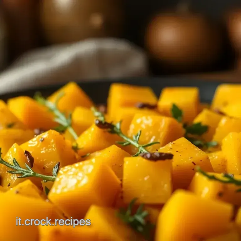 Zucca al Forno Profumata alle Erbe e Aglio